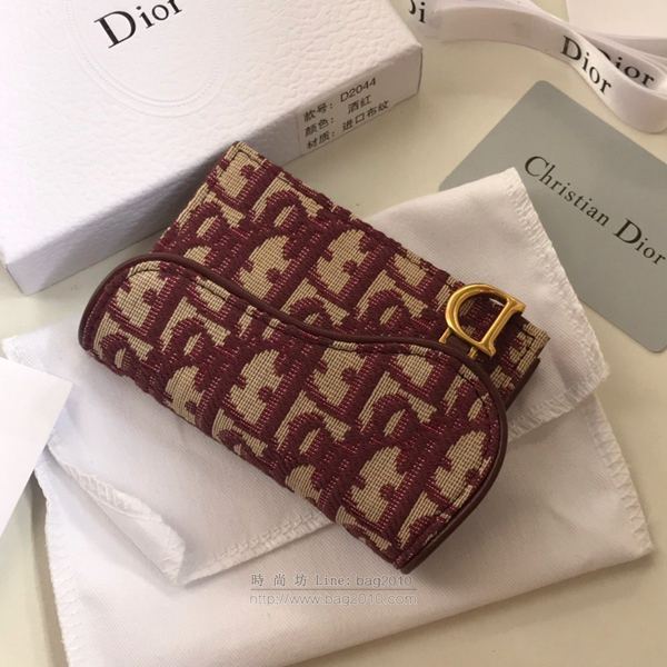 Dior包 迪奧復古經典Oblique印花 D家新款馬鞍小卡包 2044  Dyd1032